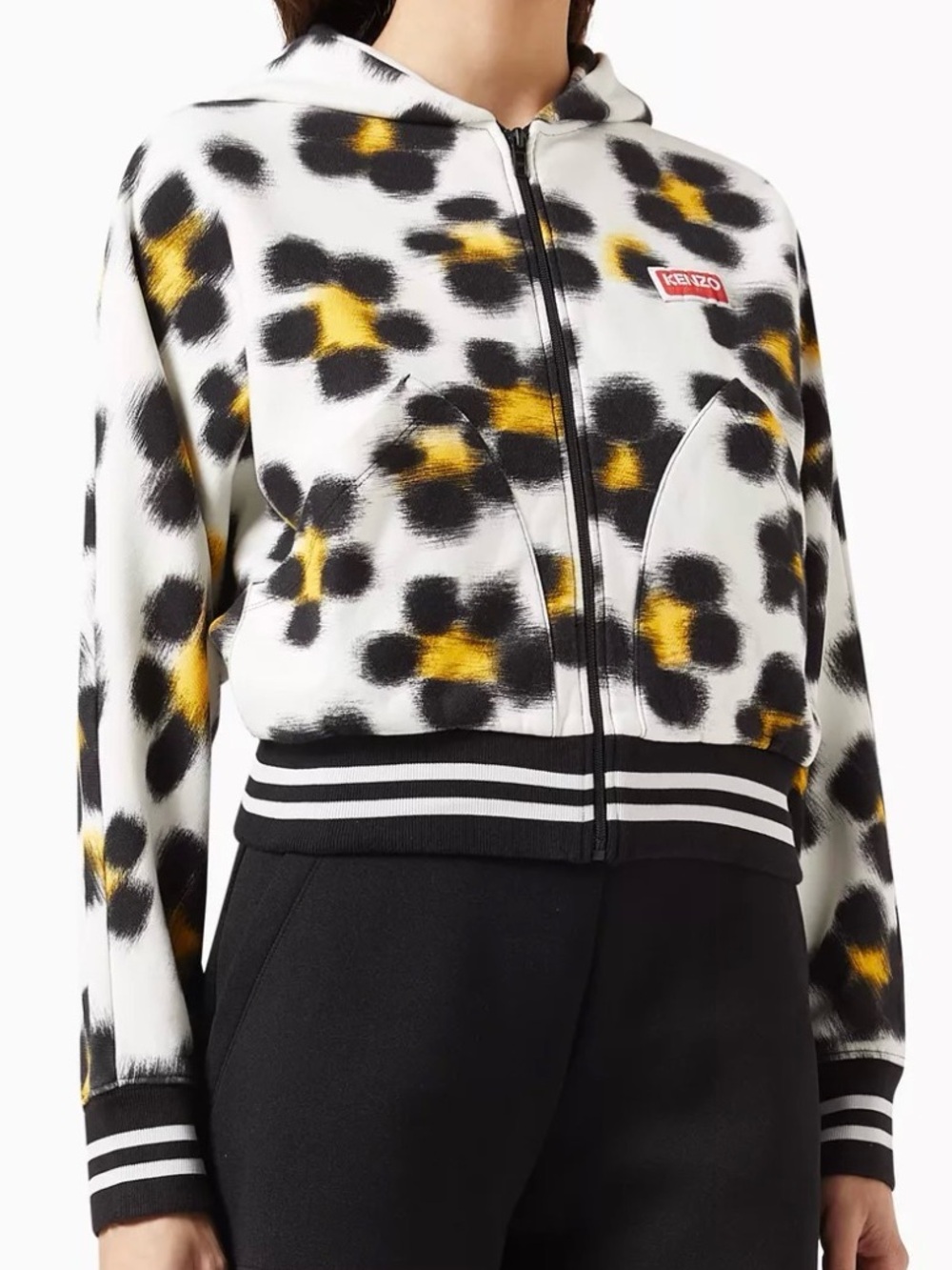 KENZO Paris Hana Leopard Full-Zip Hoodie Jacket